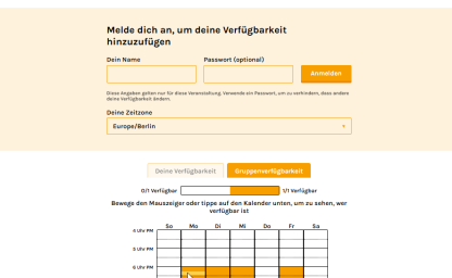 crabfit: alternative Terminfindung